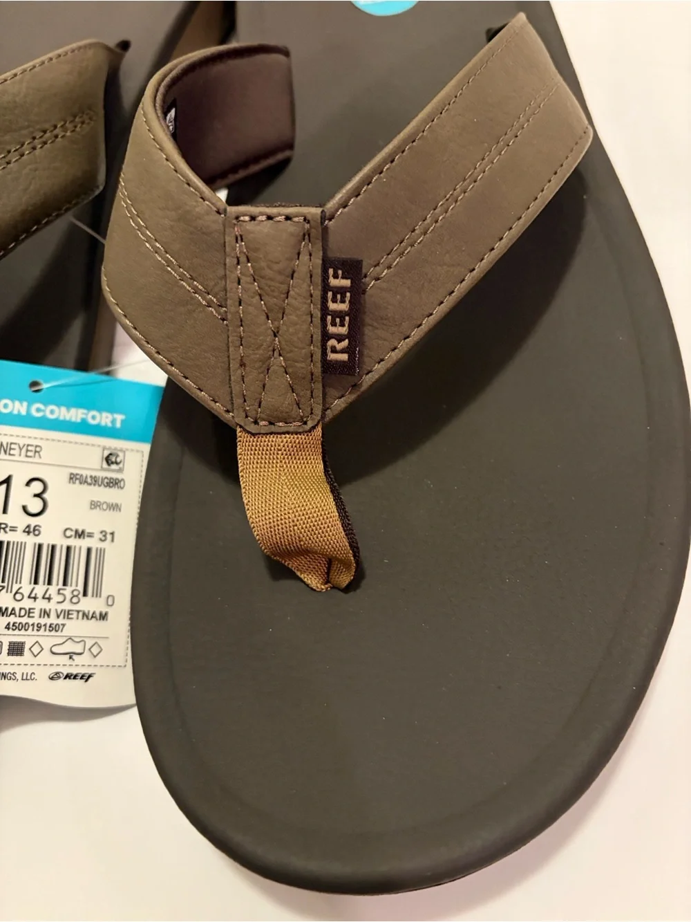 Reef Journeyer Brown Men's FlipFlop Waterproof Non-Slip Thong Sandals size 13